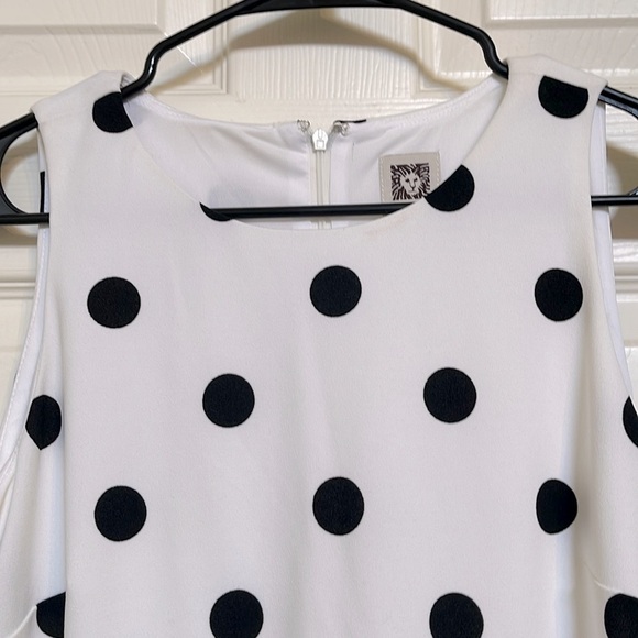 Anne Klein Polka Dot Sheath Dress - Picture 2 of 12